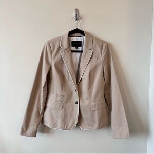BANANA Republic-Beige with White Trim Blazer Jacket (Size:8)